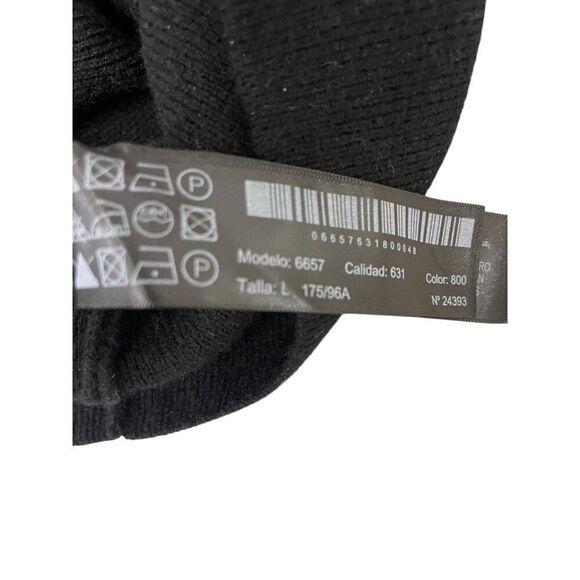 Massimo Dutti Women Mini Pinafore Dress L Black Wool Blend Knit 6657/631 NWT - Picture 13 of 15